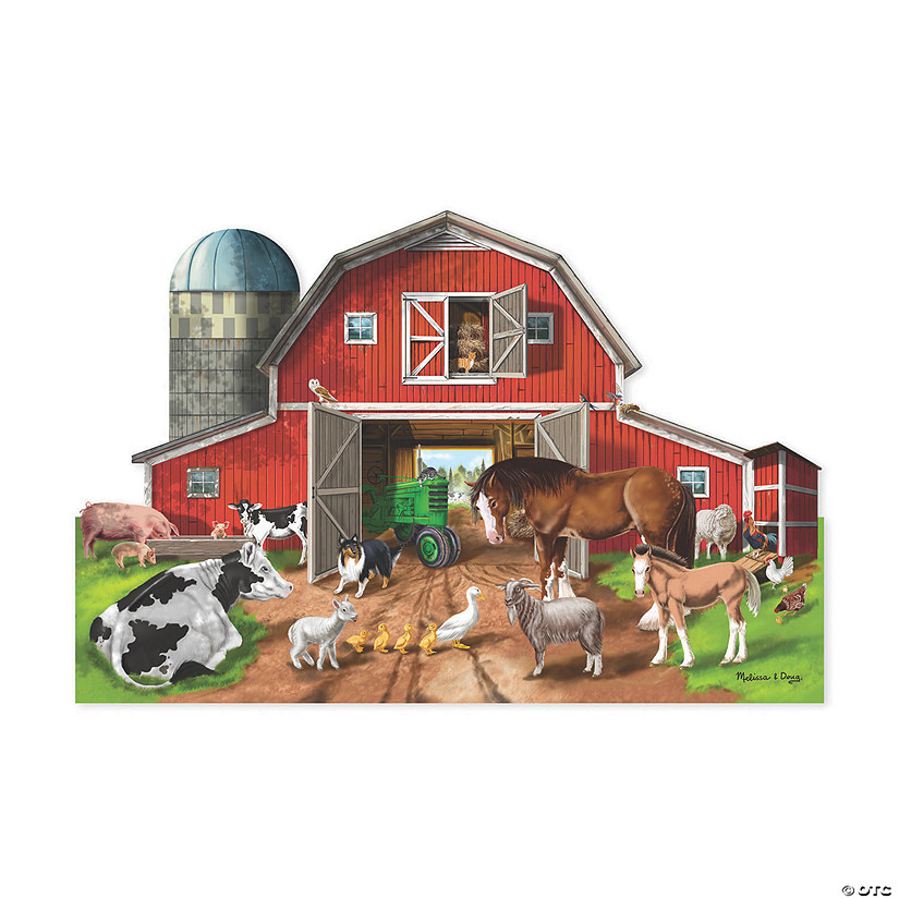 Melissa & Doug Busy Barn Yard Shaped Jigsaw Puzzle Image