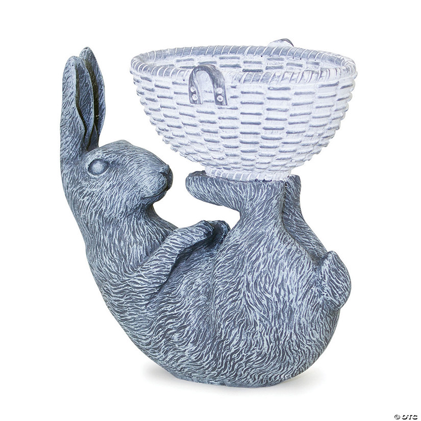 Melrose International Laying Rabbit with Basket, 7 Inches Image