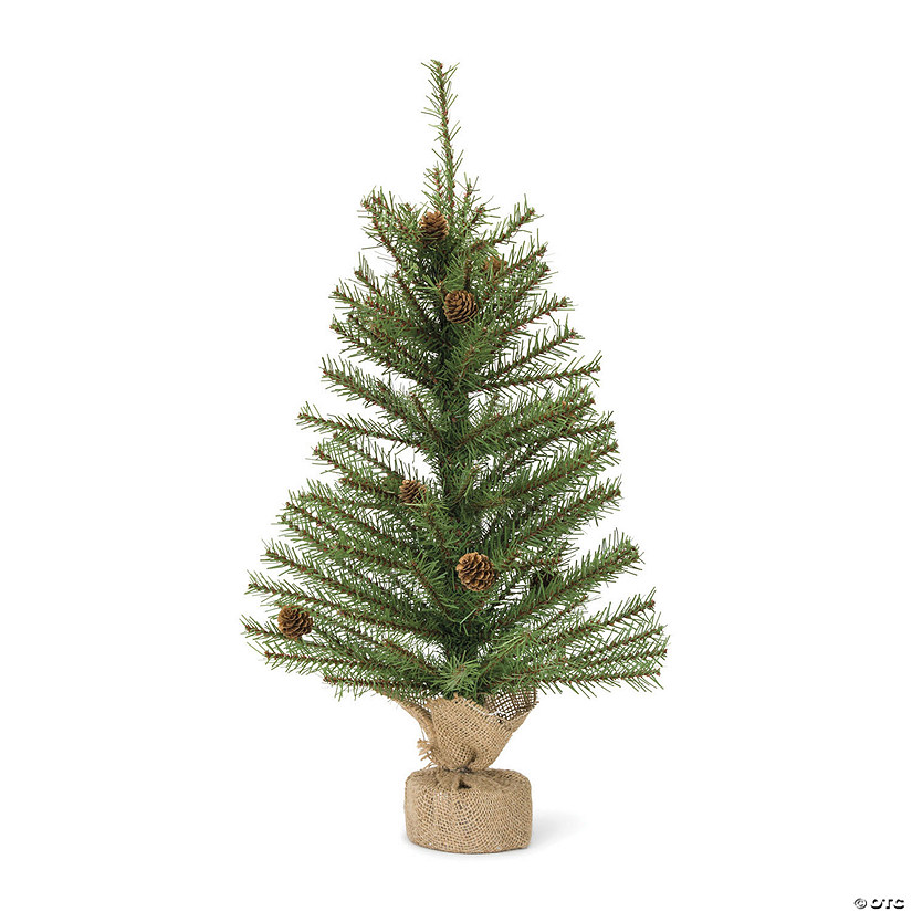 Melrose International Mini Pine Tree in Burlap, 2 feet (Set of 2) Image