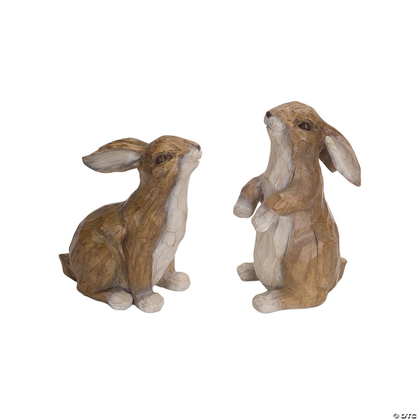 Melrose International Rabbit Figurines, 9 and 11 Inches (Set of 2) Image