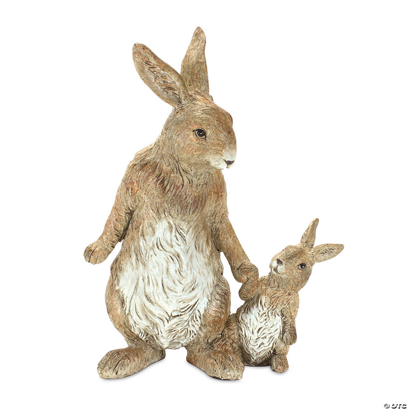 Melrose International Rabbit With Bunny (Set Of 2) 7In Image