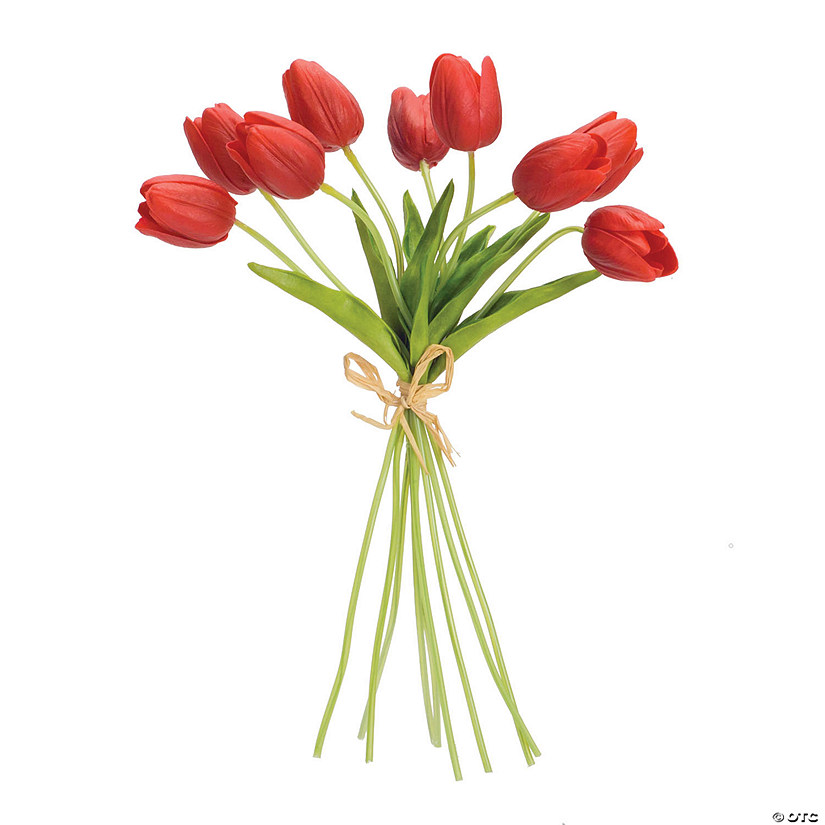 Melrose International Red Tulip Bundle, 15 Inches (Set of 6) Image