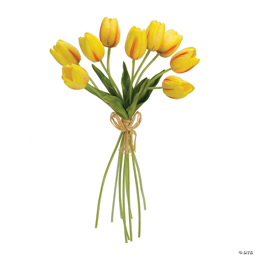 Melrose International Yellow Tulip Bundle, 15 Inches (Set of 6) Image