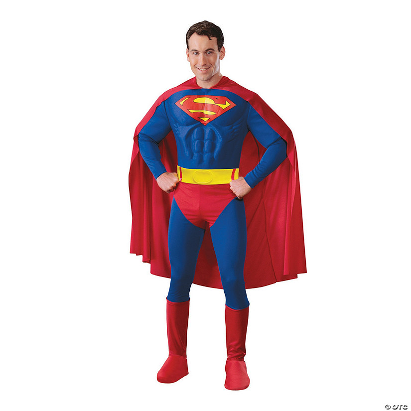 Men&#8217;s Deluxe Muscle Superman Costume Image