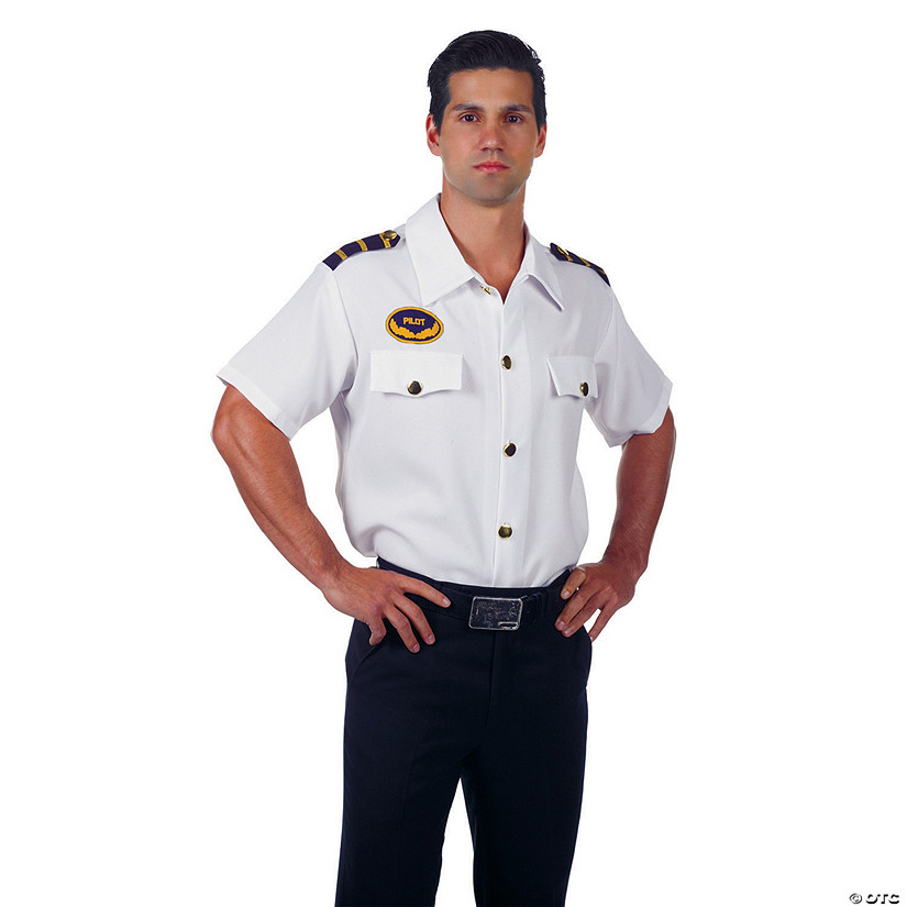 Men's Pilot Shirt Costume Image