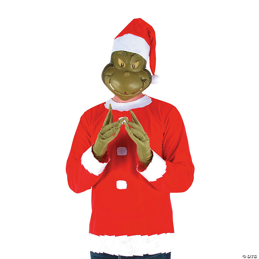 Men's The Grinch Santa Costume - Large/Extra Large Image