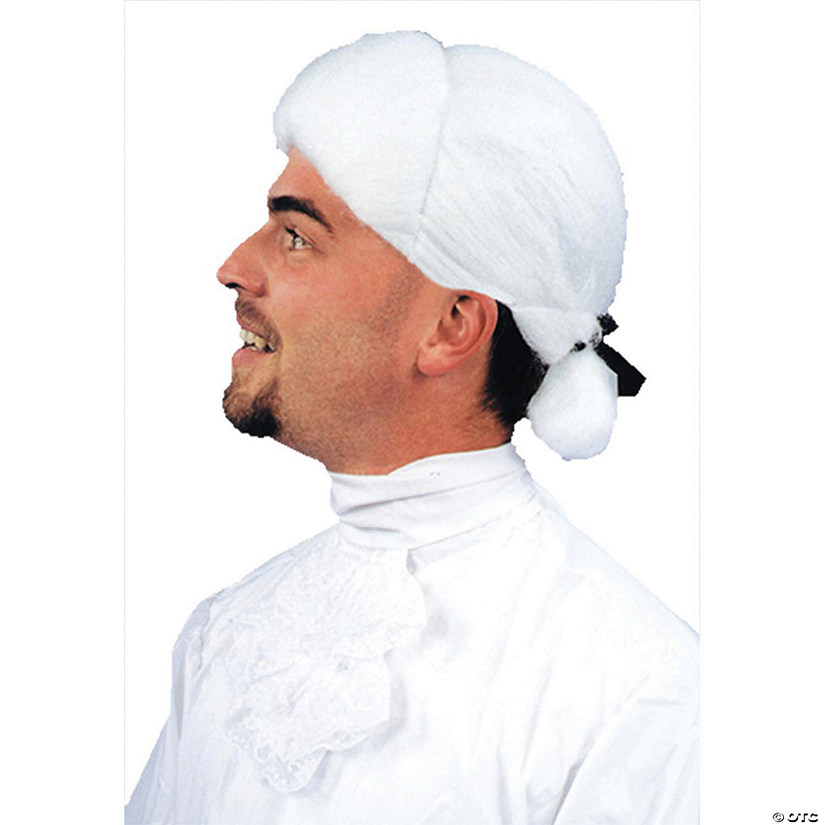 Men's White Colonial Wig Image