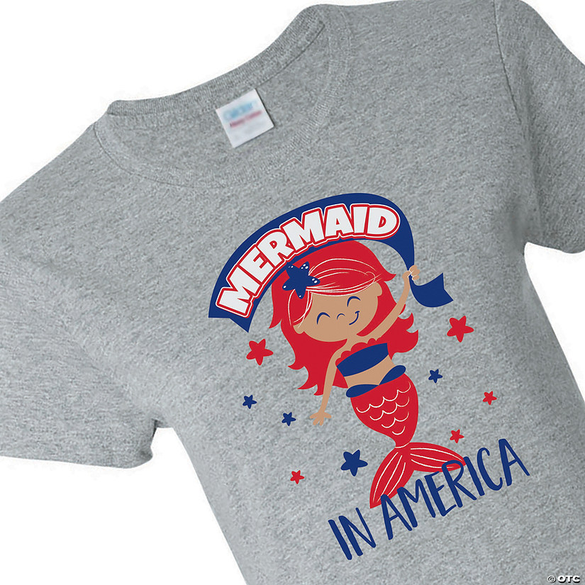 Mermaid in America Youth T-Shirt Image