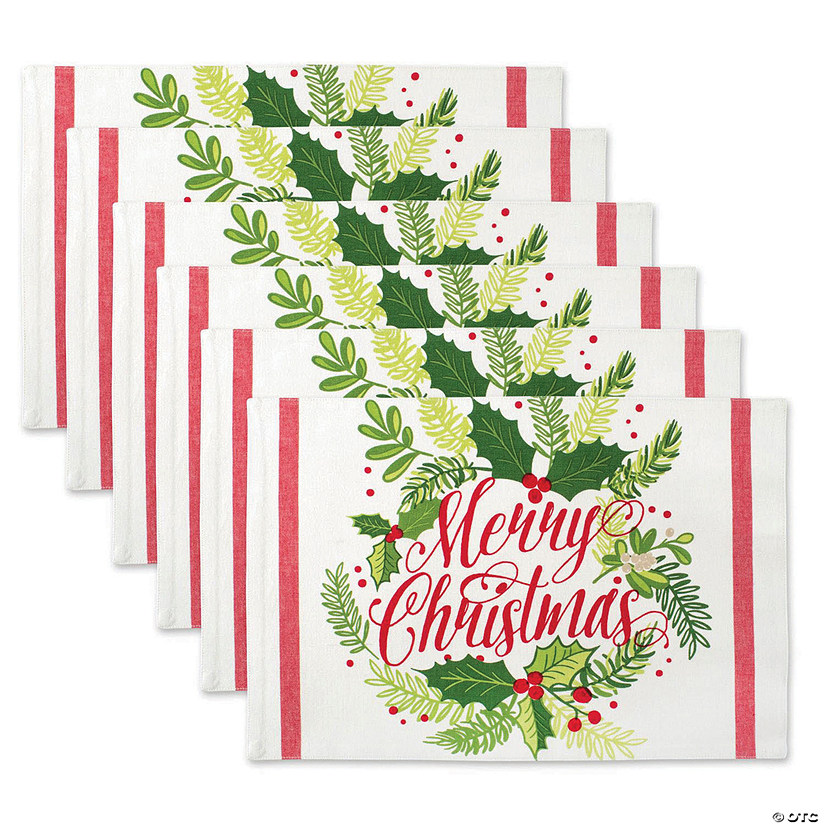 Merry Christmas Print Placemat (Set Of 6) Image