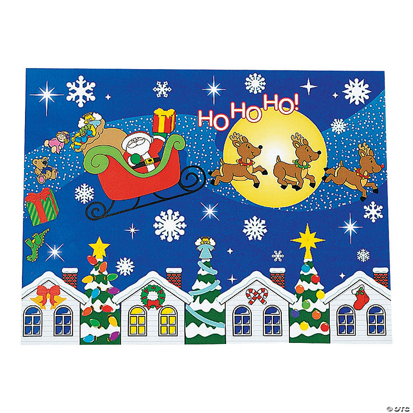 Merry Christmas to All Sticker Scenes - 12 Pc. Image