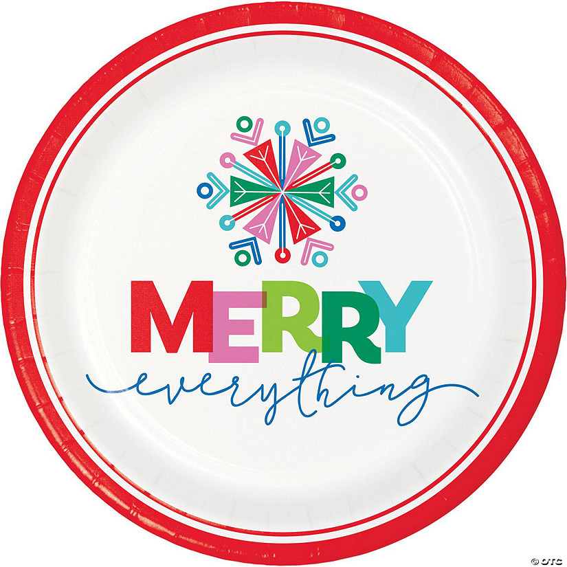 Merry Everything Christmas Paper Plates Image