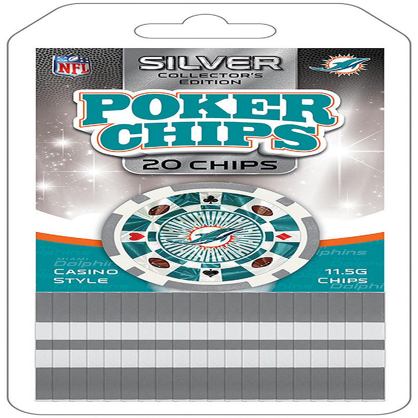 Miami Dolphins 20 Piece Poker Chips Image
