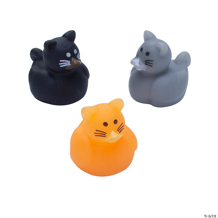 Micro Cat Rubber Ducks - 24 Pc. Image