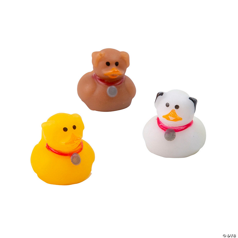 Micro Dog Rubber Ducks - 24 Pc. Image