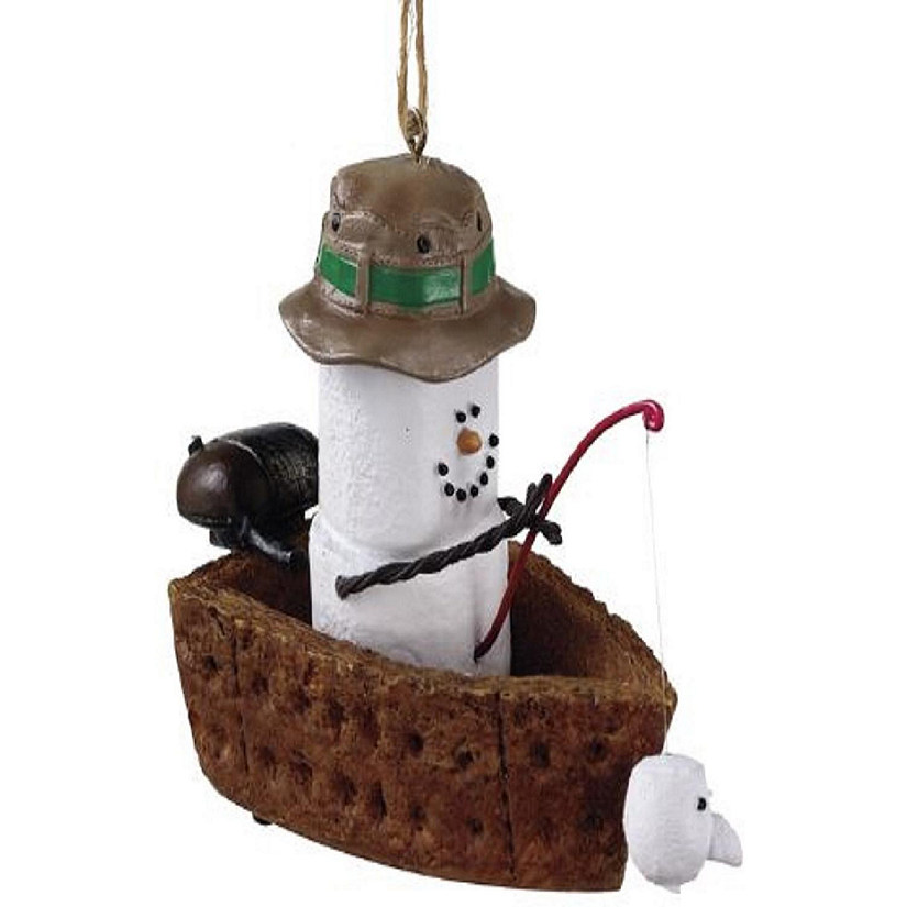 Midwest S'mores Fishing Boat Christmas Tree Ornament 4 Inch Multicolor Image