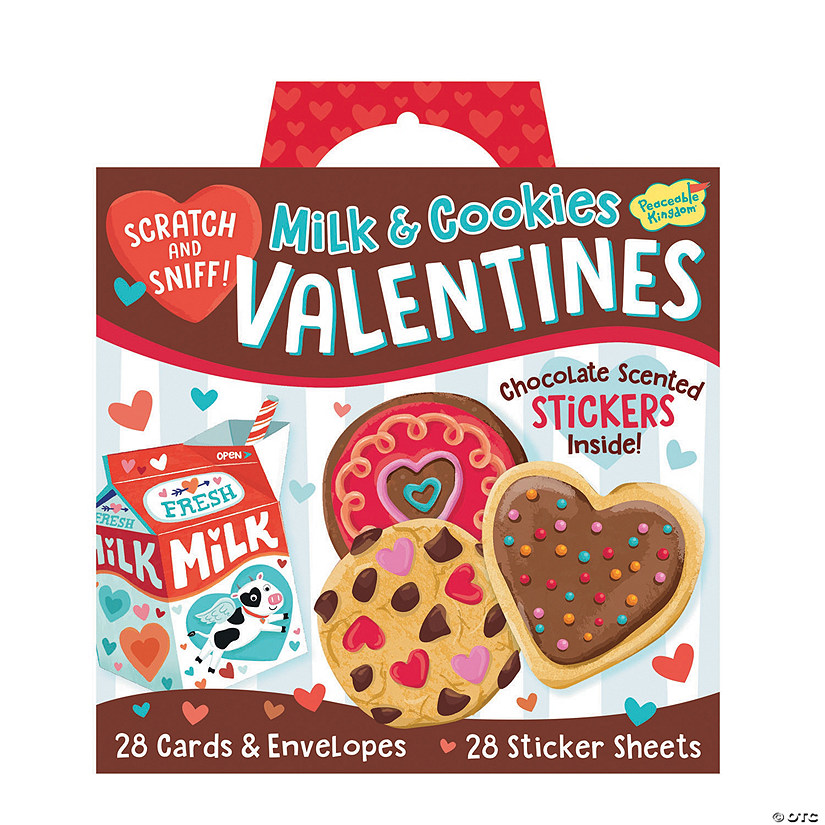 Milk & Cookies Scratch And Sniff Super Fun Valentines Pack Image