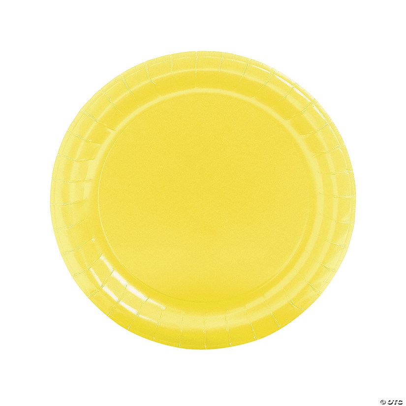 Mimosa Yellow Paper Dinner Plates - 24 Ct. Image