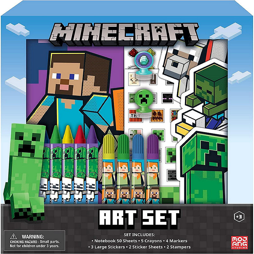 Minecraft Kids Coloring Art Set  Stickers & Stampers Image