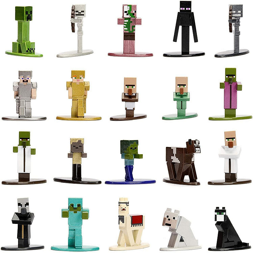 Minecraft Nano Metalfigs 20 Pack Wave 1  1.65 Inch Die-Cast Metal Figures Image