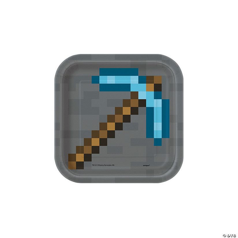 Minecraft<sup>&#174; </sup>Pickaxe Paper Dessert Plates - 8 Ct. Image