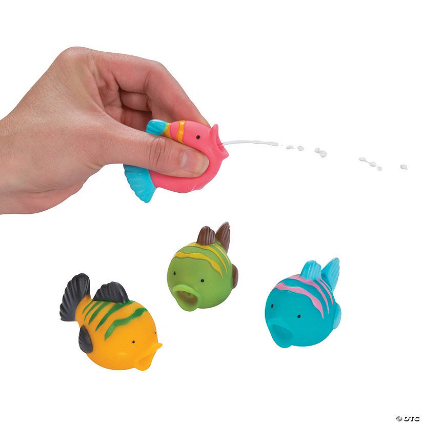 Mini Big Mouth Fish Squirt Toys - 12 Pc. Image
