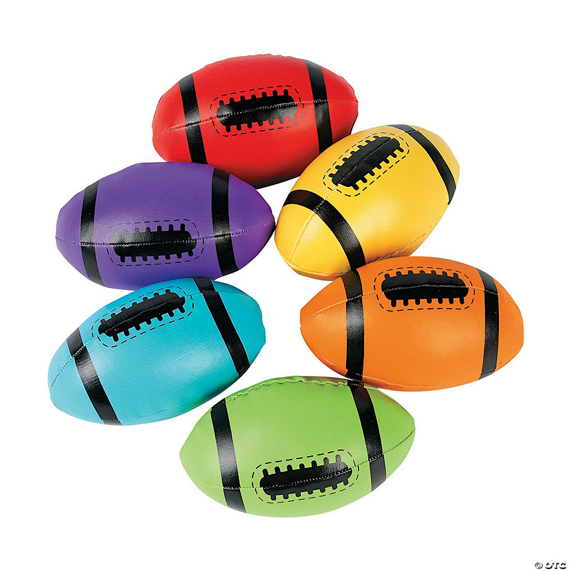 Mini Bright Foam Footballs - 12 Pc. Image