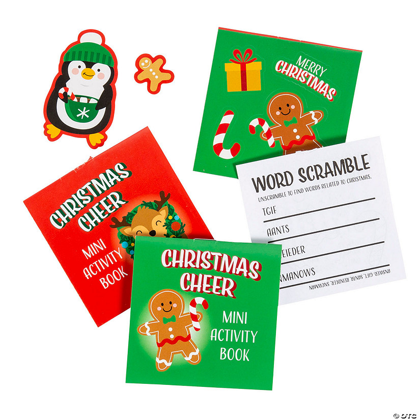 Mini Christmas Activity Books with Stickers - 24 Pc. Image