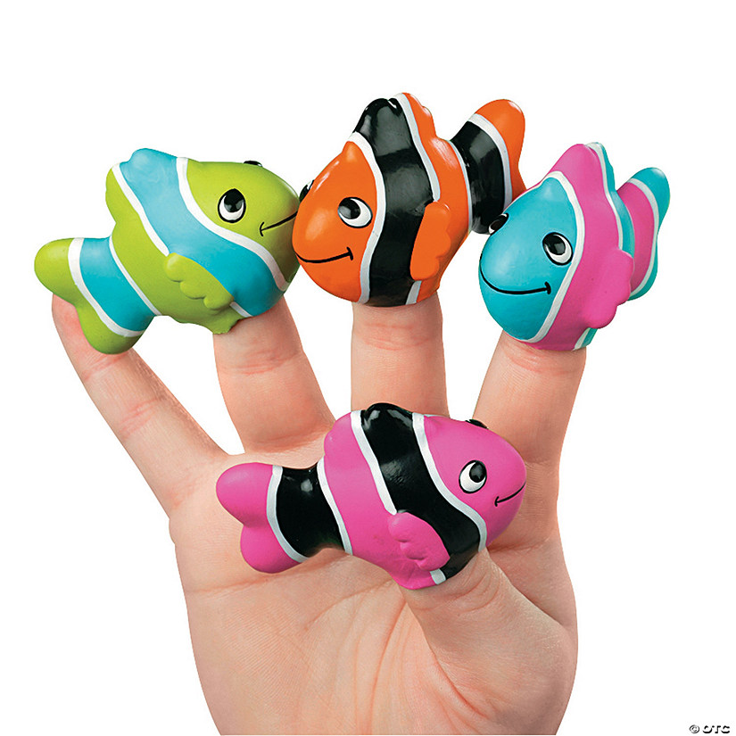 Mini Clown Fish Finger Puppets - 12 Pc. Image