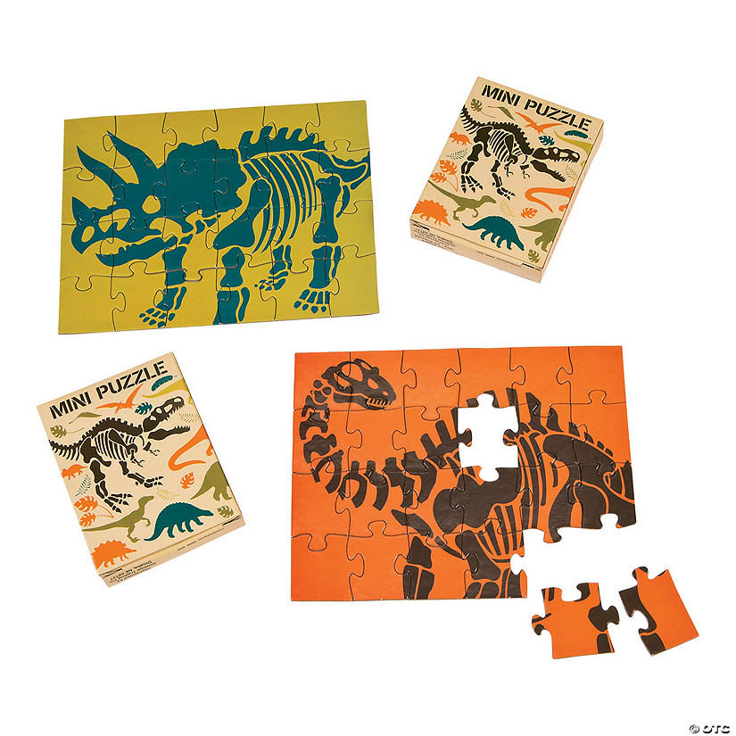 Mini Dino Dig Puzzles - 12 Boxes Image