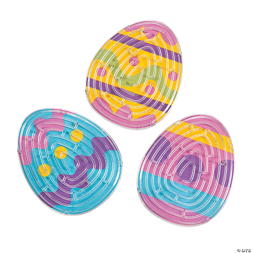 Mini Dyed Easter Egg Maze Puzzles - 24 Pc. Image