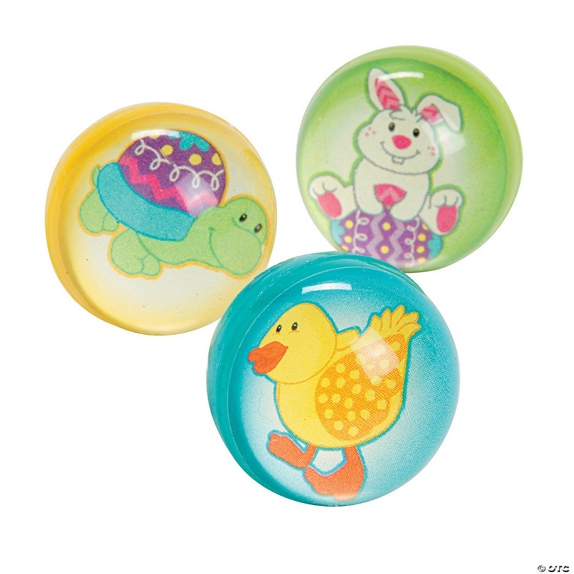 Mini Easter Friends Bouncy Ball Assortment - 12 Pc. Image