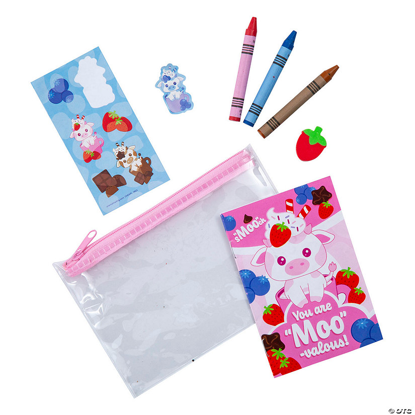 Mini Flavor Cows Stationery Sets - 12 Pc. Image
