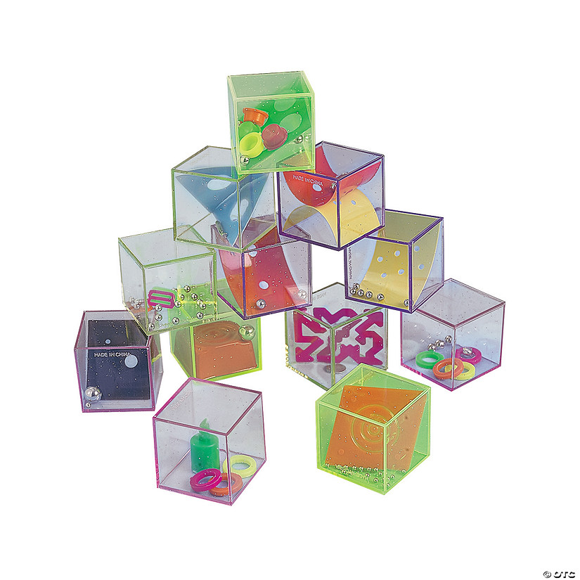 Mini Glitter Cube Brain Teasers - 24 Pc. Image