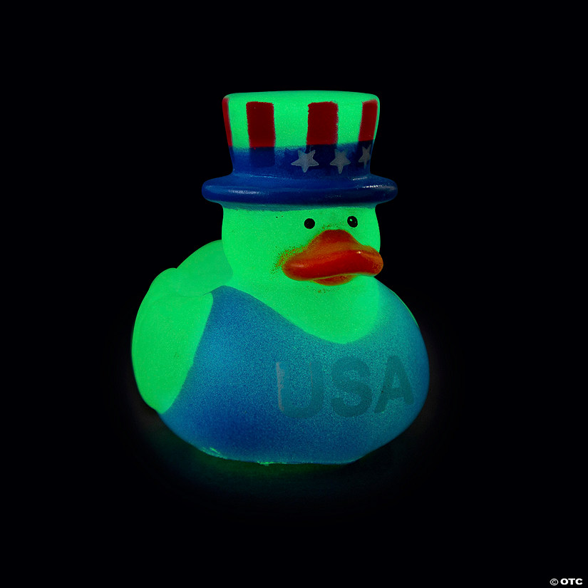 Mini Glow-in-the-Dark Patriotic Rubber Ducks - 24 Pc. Image