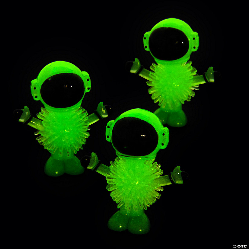 Mini Glow in the Dark Space Astronaut Porcupine Characters - 12 Pc. Image