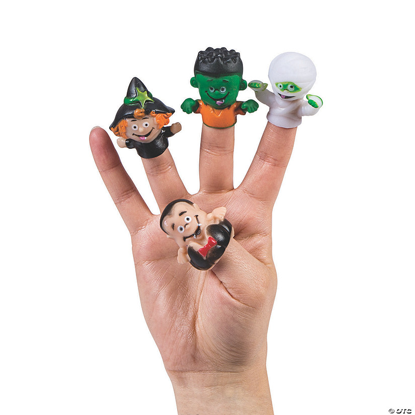 Mini Halloween Character Finger Puppets - 12 Pc. Image