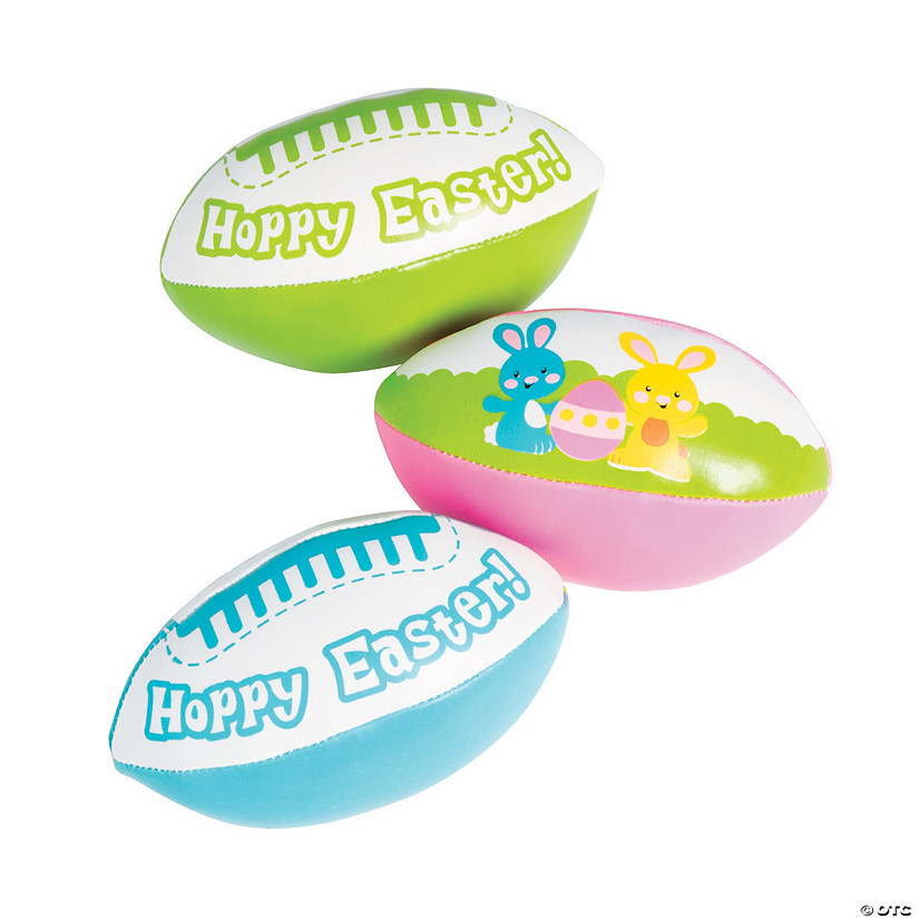 Mini Hoppy Easter Football Assortment - 12 Pc. Image