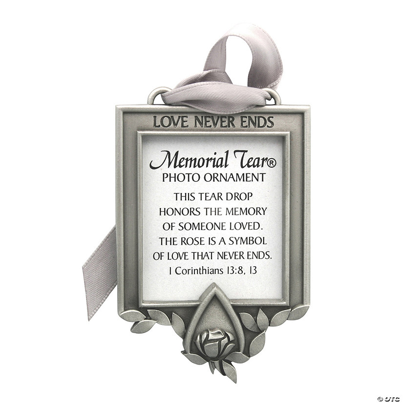 Mini Memorial Tear Photo Frame Metal Christmas Ornament Image