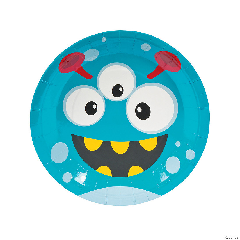 Mini Monster Party Paper Dinner Plates - 8 Ct. Image