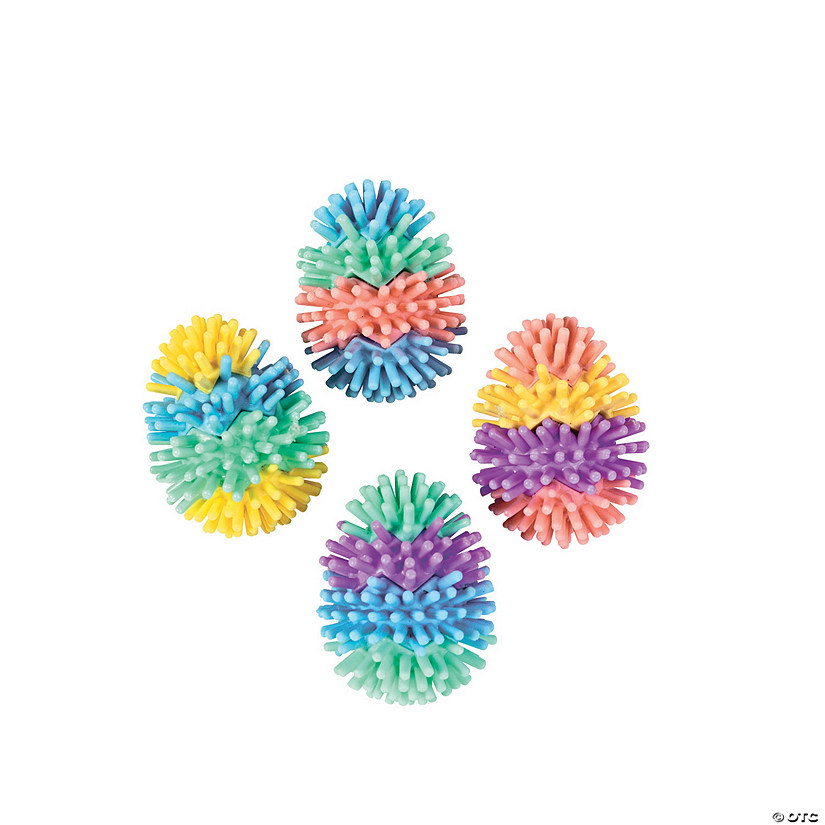 Mini Multicolor Egg-Shaped Porcupine Characters - 36 Pc. Image