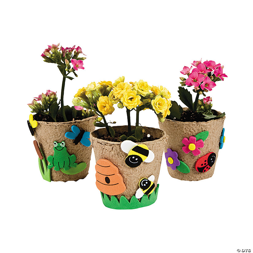 Mini Papier-M&#226;ch&#233; Garden Pot Craft Kit - Makes 12 Image