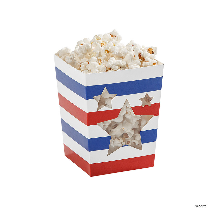 Mini Patriotic Popcorn Boxes - 12 Pc. Image