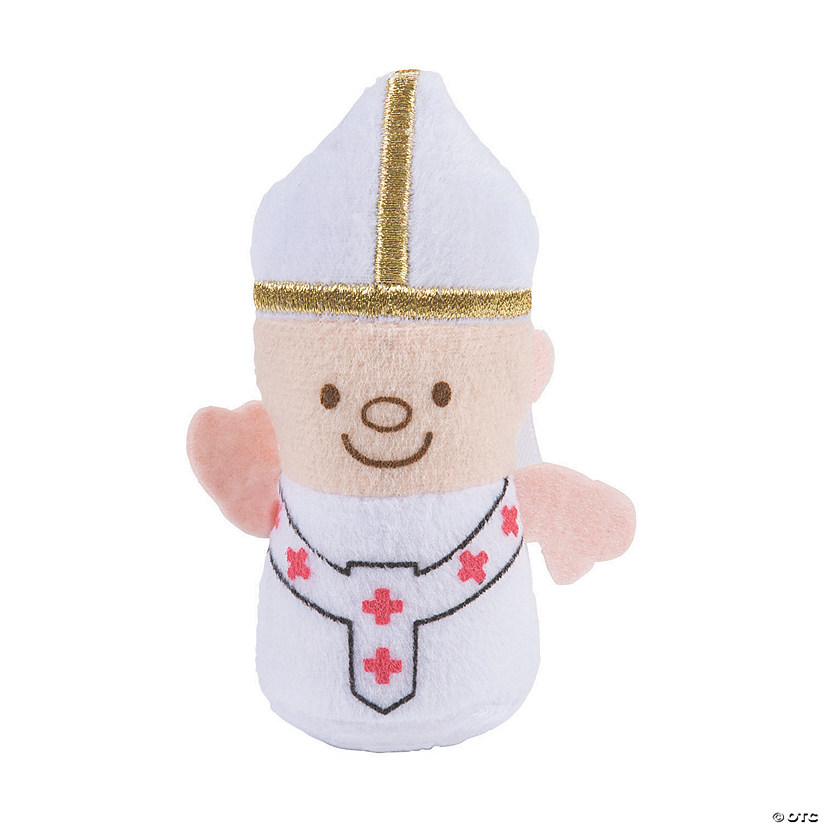 Mini Plush Pope Character Toys - 12 Pc. Image