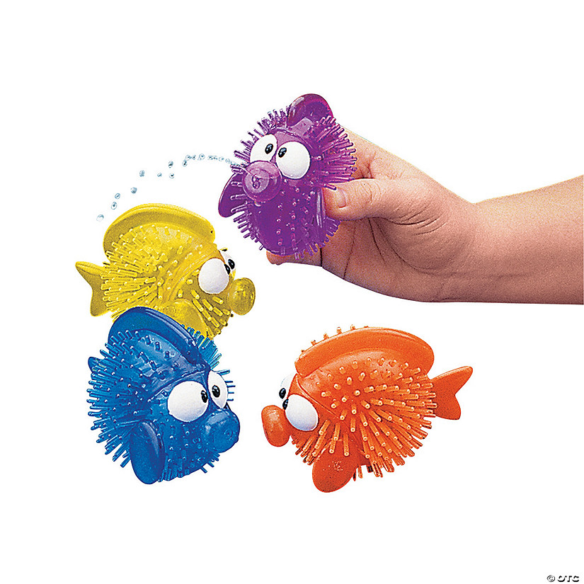 Mini Porcupine Fish Squirt Toys - 12 Pc. Image