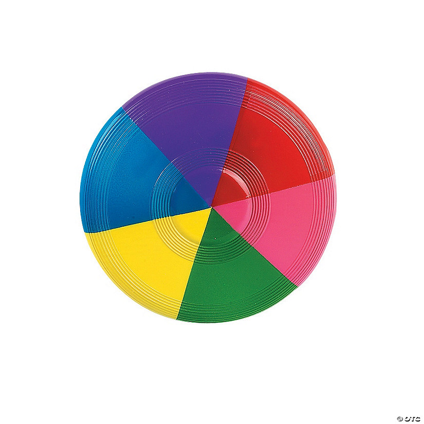 Mini Rainbow Flying Discs - 12 Pc. Image