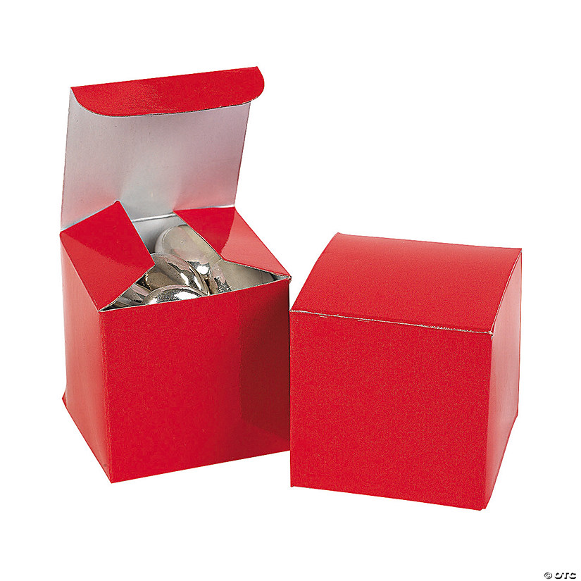 Mini Red Favor Boxes - 24 Pc. Image