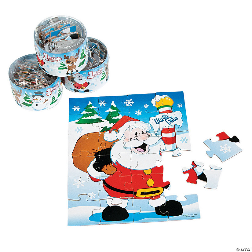 Mini Snow Buddies Christmas Puzzles - Set of 12 Image