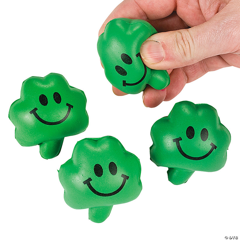 Mini Stress Toy Shamrocks - 24 Pc. Image