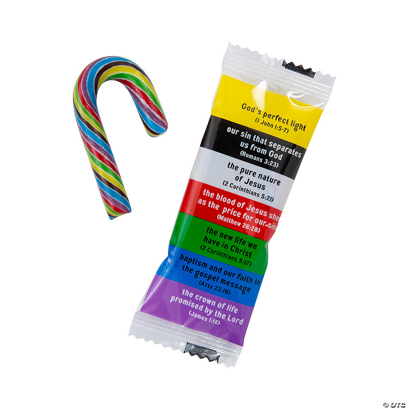 Mini &#8220;The Salvation Story&#8221; Candy Canes - 40 Pc. Image