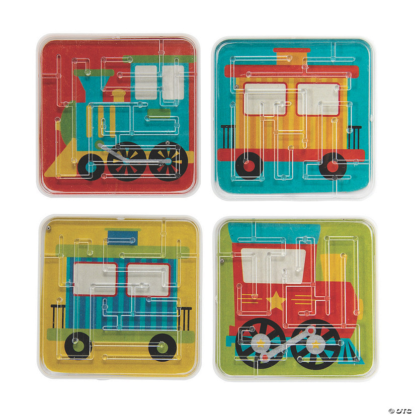 Mini Train Maze Puzzles - 24 Pc. Image